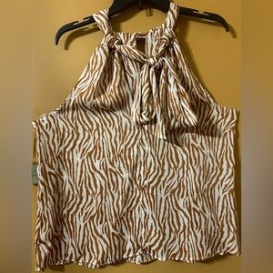 Sierra Brown Zebra print blouse